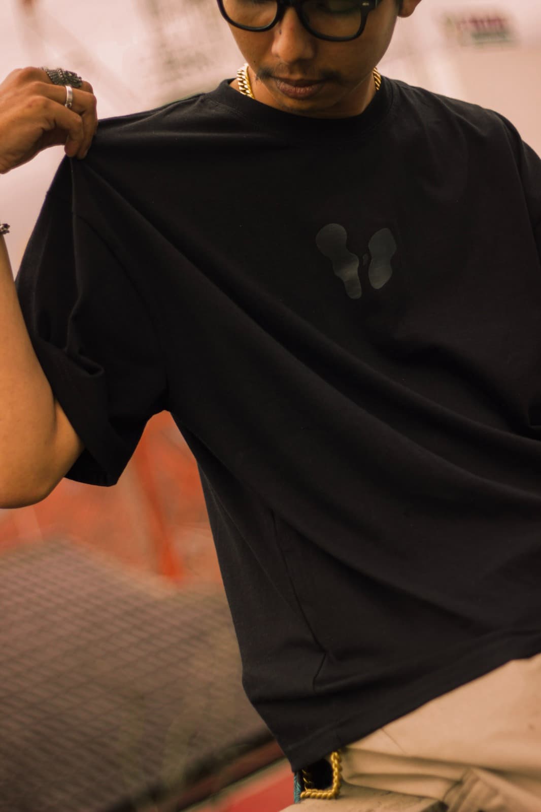 Ascent Tee — chest logo detail